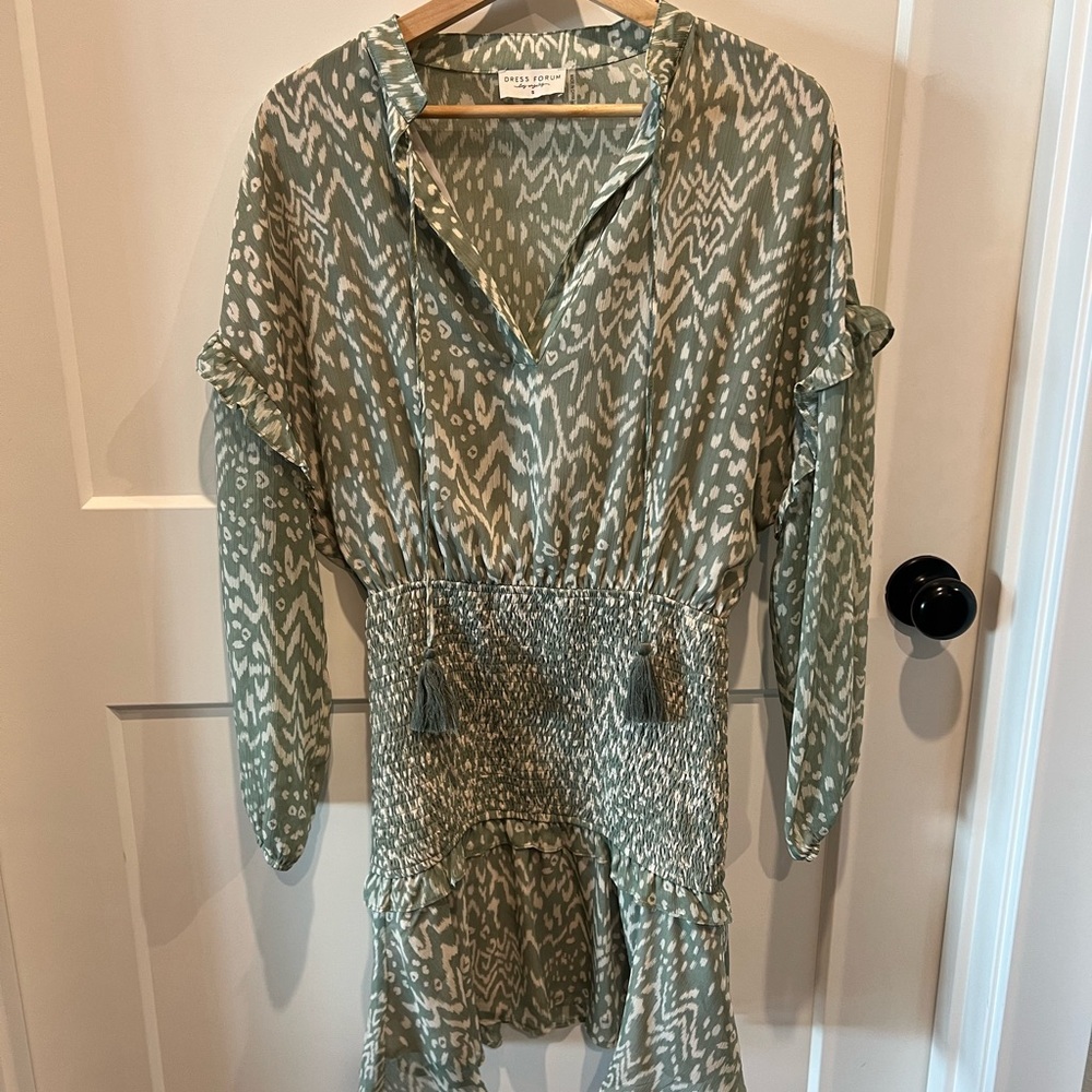 Ramy Brook Green Patterned Dress